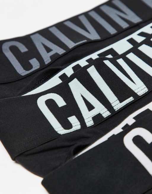 Calvin Klein Intense Power 3 pack cotton hip briefs in black, 2 of 3