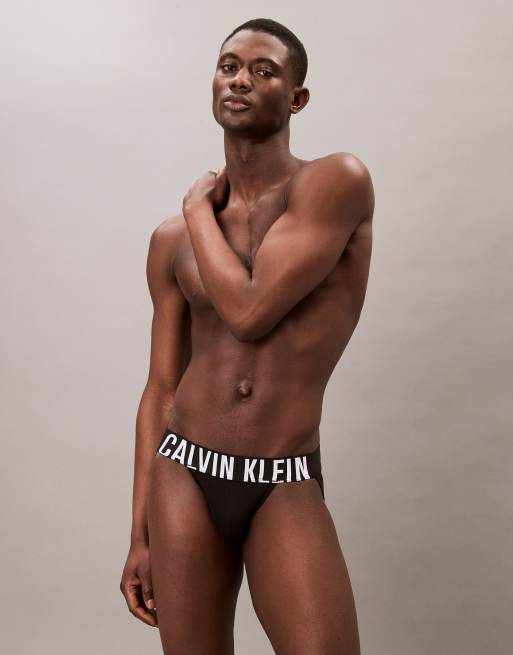 Calvin Klein Intense Power 3 pack jock straps in gray/black/blue | ASOS