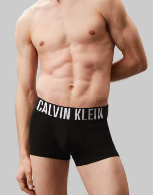Calvin Klein Intense Power 3 Pack Trunks In Black