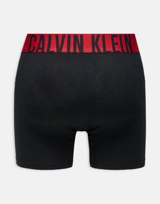 Calvin Klein Intense Power 3er Pack Boxershorts in Schwarz mit rotem Logo Bund