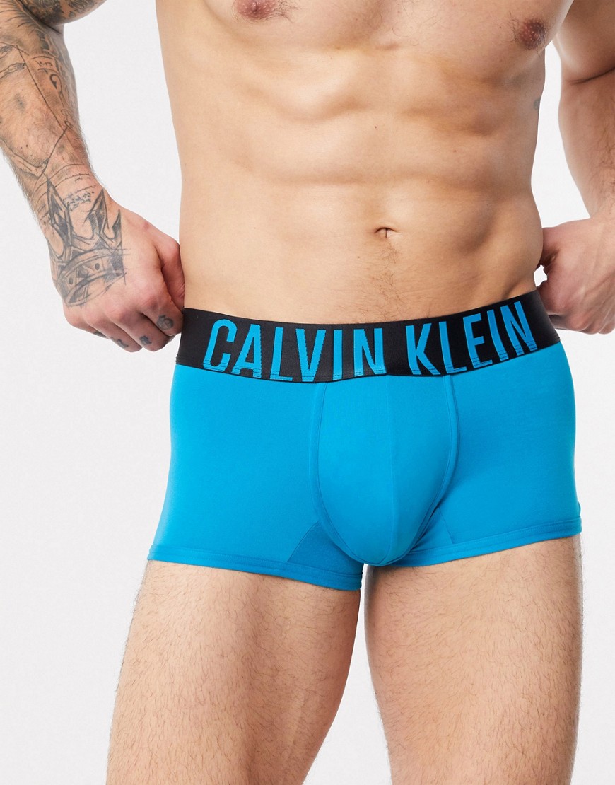 Calvin Klein Intense Power - Boxer aderenti vita bassa in microfibra-Blu