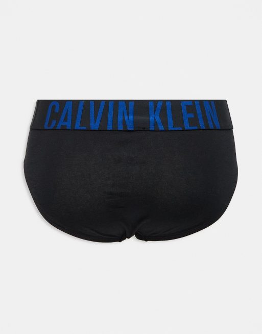 Calvin Klein Intense Power briefs 3 pack in black with coloured waistband, 2 of 4