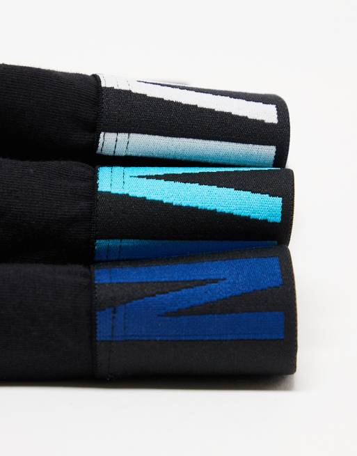 Calvin Klein Intense Power briefs 3 pack in black with coloured waistband, 4 of 4