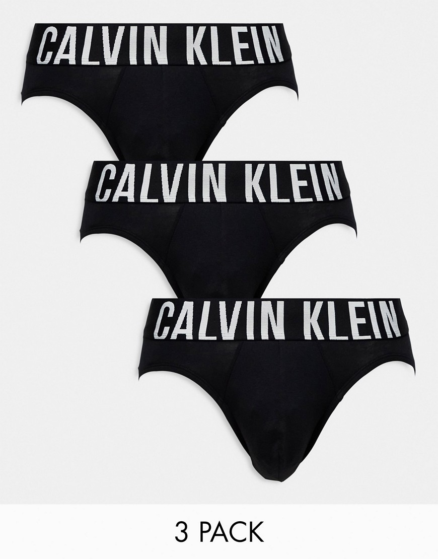 Calvin Klein intense power cotton stretch briefs 3 pack in black