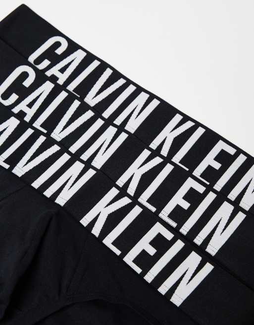 Calvin Klein Intense Power cotton stretch briefs 3 pack in black, 2 of 4