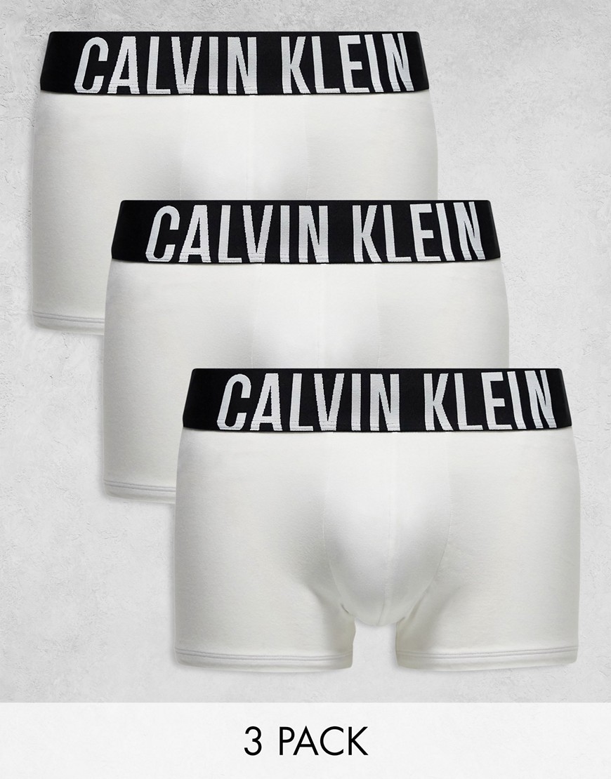 Calvin Klein Intense Power Cotton Stretch Briefs 3 Pack In White