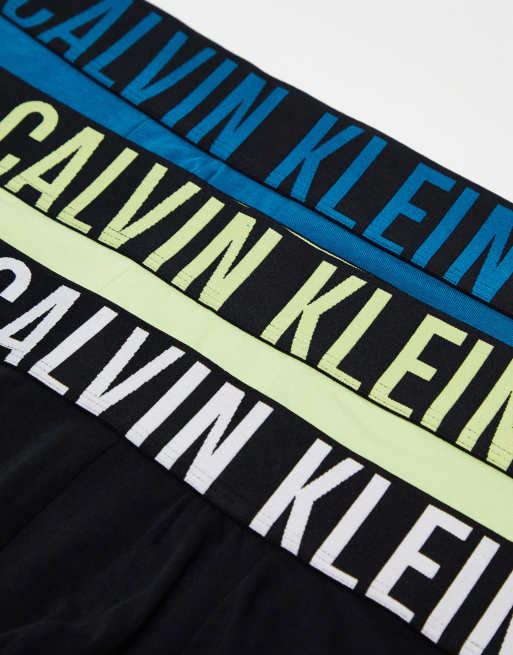 Calvin Klein - Intense Power Cotton Stretch - Confezione da 3 paia di boxer aderenti multicolore, 2 di 4