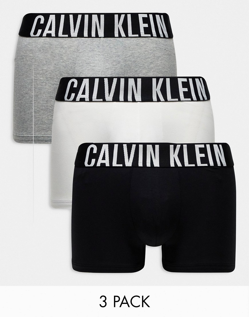 Calvin Klein intense power cotton stretch trunks 3 pack in multi