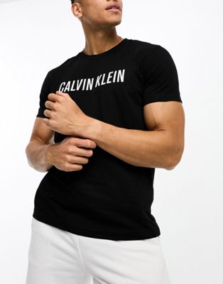 Calvin Klein intense power crew neck logo t shirt in black