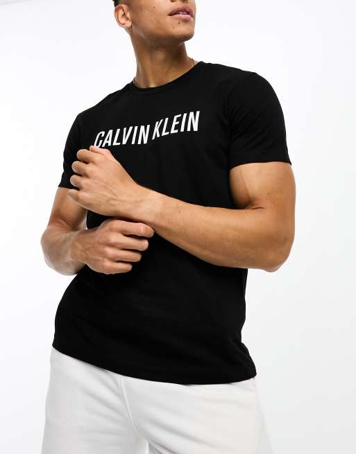 Calvin Klein Intense Power crew neck logo t-shirt in black