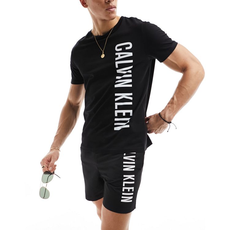 Calvin Klein intense power crew neck t-shirt in black