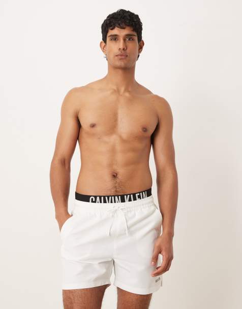 Calvin Klein - Intense Power - Hvide boksershorts med løbesnor og logo-taljebånd - view 1