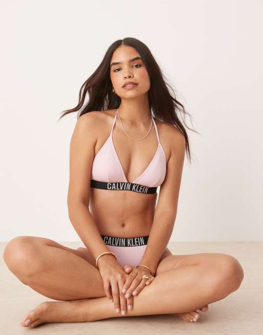 Calvin Klein – Intense Power – Jasnoróżowa góra od bikini z trójkątnymi miseczkami