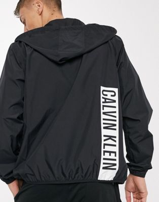 calvin klein windbreaker jacket with block logo