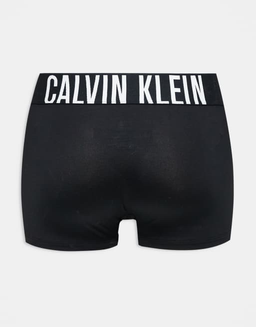 Calvin Klein - Intense Power - Lot de 3 boxers avec taille contrastante - Noir/gris/bleu, 3 de 3