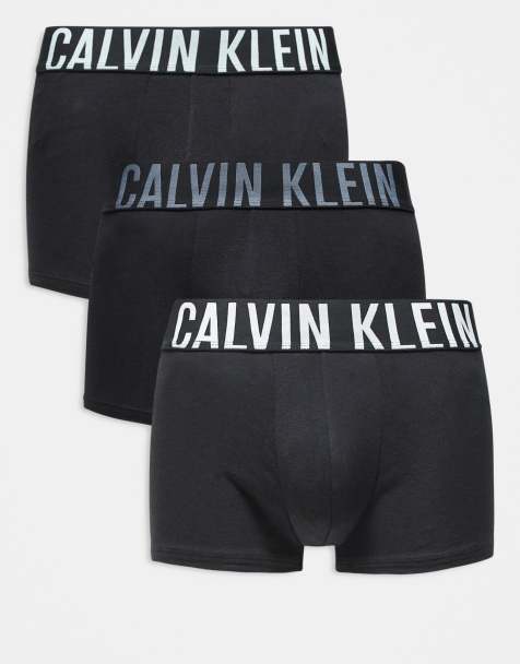 Calvin Klein - Intense Power - Lot de 3 boxers en coton avec taille à logo gris - Noir - view 1