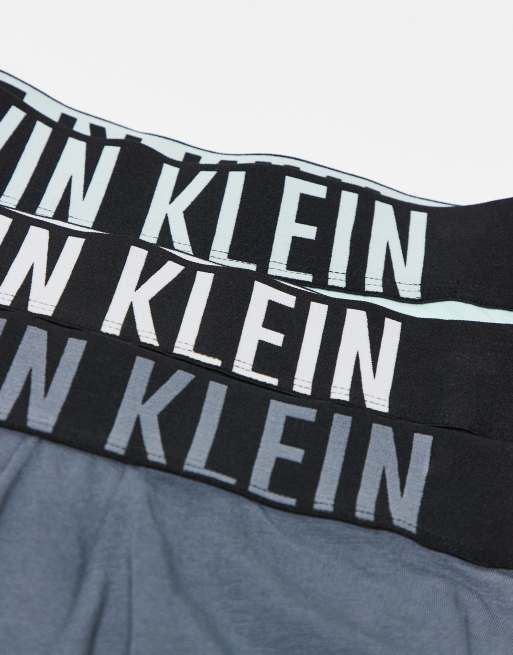 Calvin Klein - Intense Power - Lot de 3 boxers en coton - Noir/menthe/gris, 2 de 3