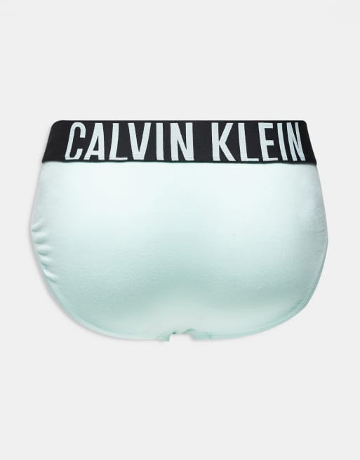 Calvin Klein - Intense Power - Lot de 3 slips en coton taille basse - Noir/menthe/gris, 3 de 3