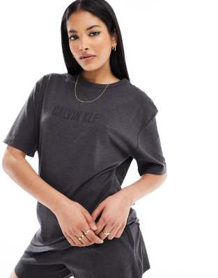 Calvin Klein Calvin Klein intense power lounge crewneck t-shirt in charcoal grey