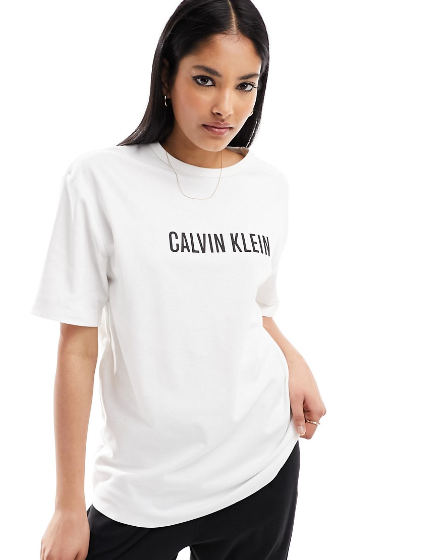 Calvin Klein intense power lounge crewneck t-shirt in white