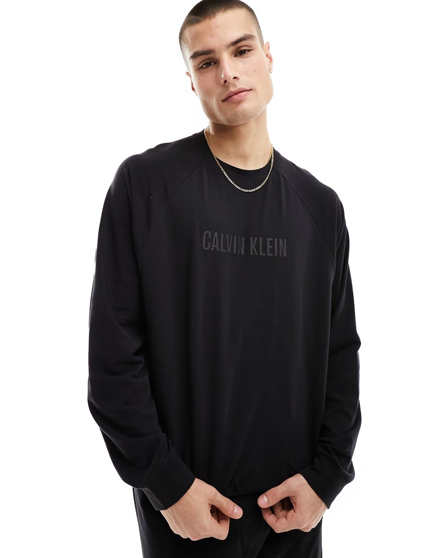 Calvin Klein intense power lounge sweatshirt in black