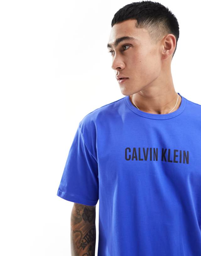 Calvin Klein - intense power lounge t-shirt in cobalt blue - mblue