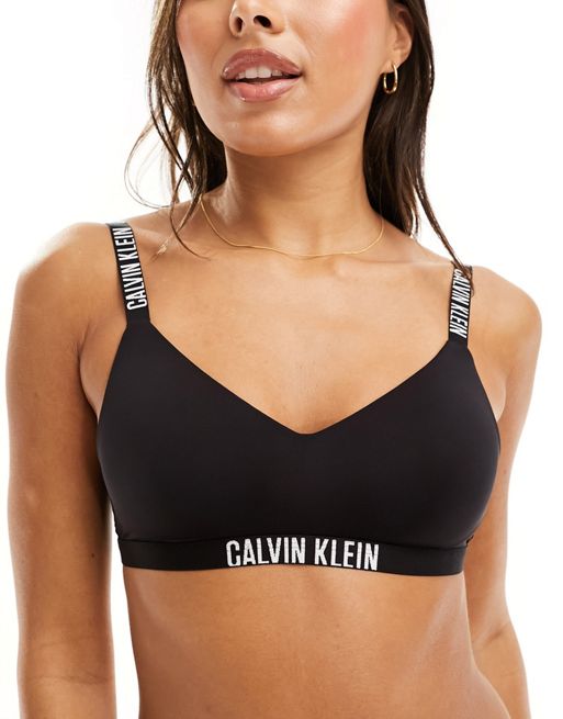 Calvin Klein Intense Power Pride Cotton Lightly Lined Triangle Bra In Black