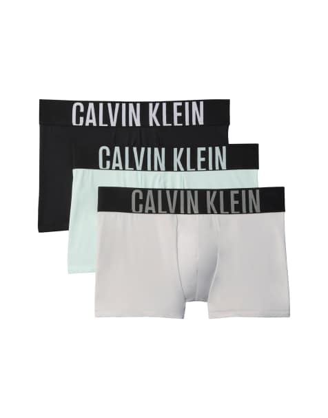Calvin Klein - Intense Power - Pakke med 3 par boksershorts i gråt/turkis/sort - view 1