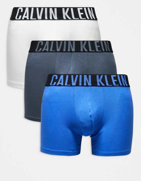 Calvin Klein - Intense Power - Pakke med 3 par grå/hvide/blå boksershorts i bomuld - view 1