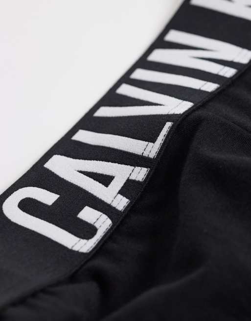 Calvin Klein - Intense Power - Pakke med 3 par sorte boksershorts med gråt/blåt/sort logo-taljebånd, 4 af 5