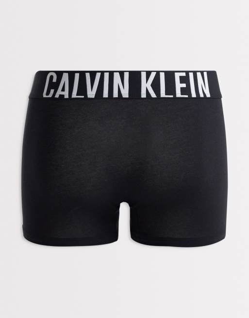Calvin Klein - Intense Power - Pakke med 3 par sorte boksershorts med gråt/blåt/sort logo-taljebånd, 5 af 5