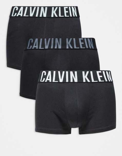 Calvin Klein - Intense Power - Pakke med 3 par sorte boksershorts med gråt logo i bomuld - view 1