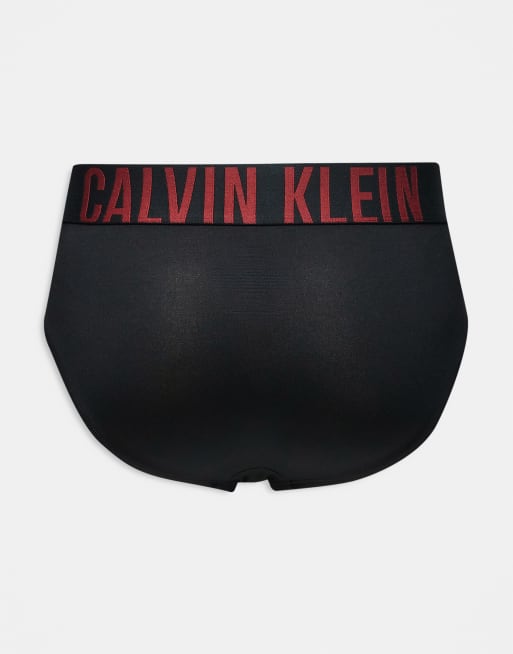Calvin Klein - Intense Power - Pakke med 3 par sorte briefs med farvet logo-taljebånd, 2 af 3