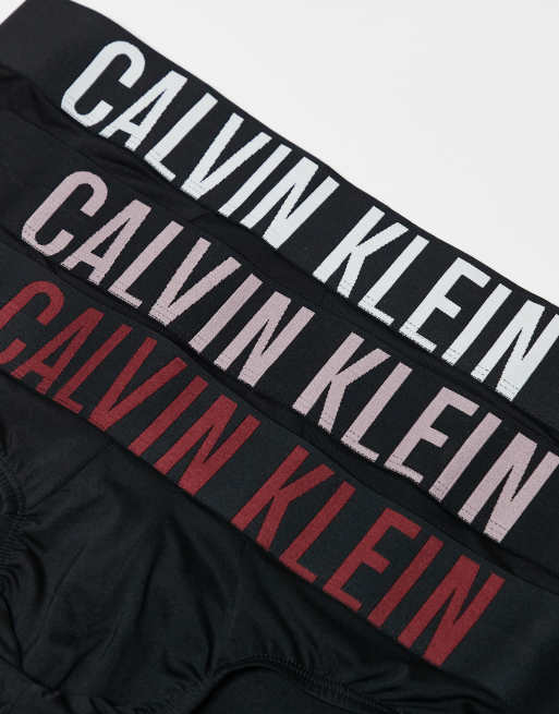 Calvin Klein - Intense Power - Pakke med 3 par sorte briefs med farvet logo-taljebånd, 3 af 3