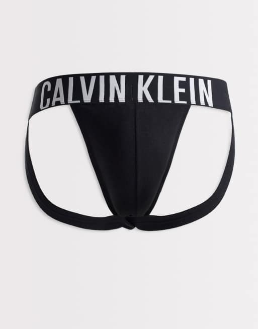 Calvin Klein - Intense Power - Pakke med 3 sorte jockstraps med farvet logo-taljebånd, 3 af 3