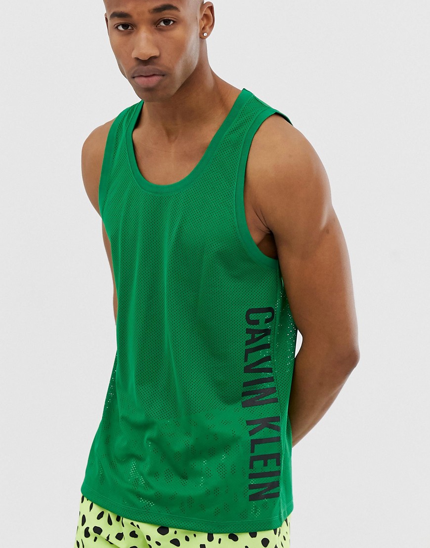 Calvin Klein - Intense Power - Plus - Hemdje met mesh logo in groen