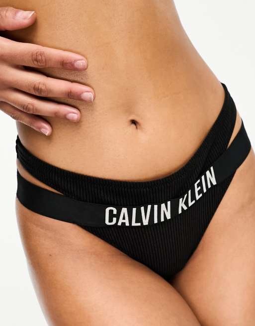 Calvin Klein Women's CK One High Waist Brazilian Brief, Block Logo