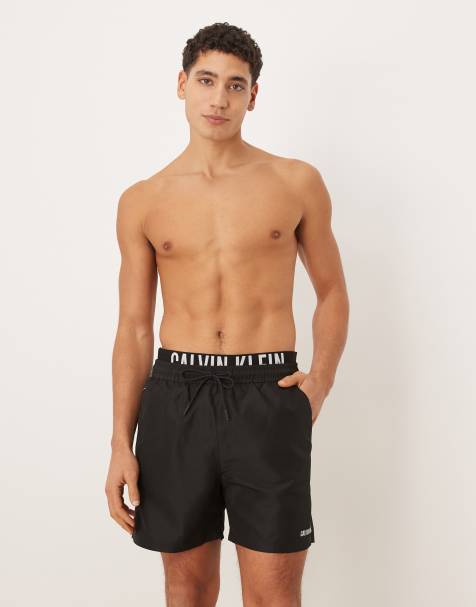 Calvin Klein – Intense Power – Ściągane na sznurek w talii czarne bokserki z logo - view 1