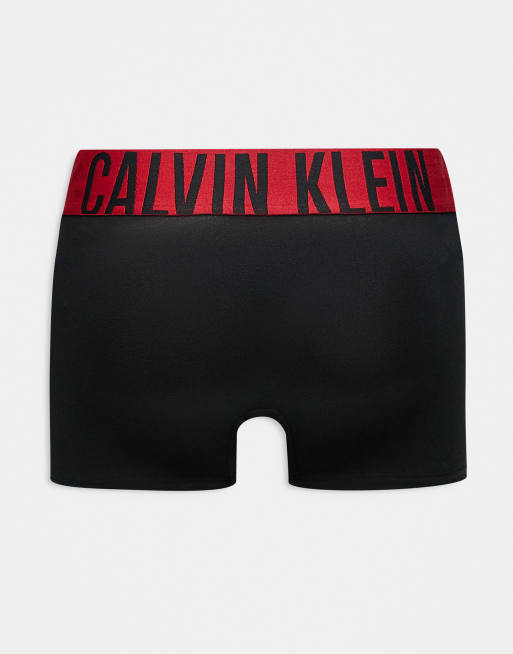 Calvin Klein - Intense Power - Set van 3 boxershorts met rode tailleband in zwart, 2 van 3