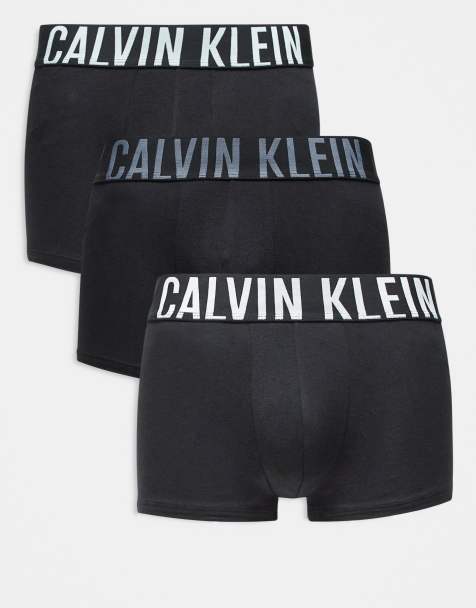 Calvin Klein - Intense Power - Set van 3 katoenen boxershorts in zwart met grijze logotaille - view 1