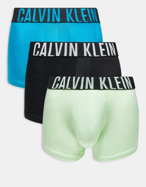 Calvin Klein - Intense Power - Set van 3 paar boxershorts van microvezel in zwart/blauwgroen/lichtgroen - view 1