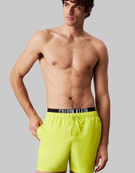 Calvin Klein - Intense Power - Short de bain avec double ceinture de taille - Jaune limonade - view 1