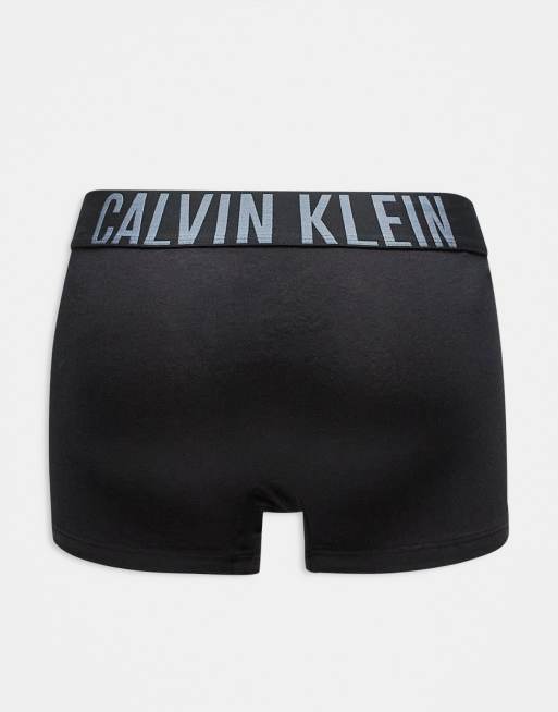 Calvin Klein – Intense Power – Svarta trunks i bomull med grå logga på midjebandet, 3-pack, 3 av 3