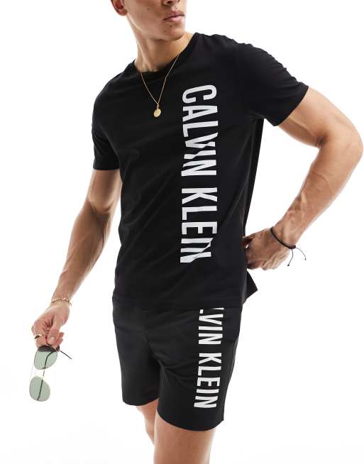Calvin Klein - Intense Power - T-shirt met ronde hals in zwart