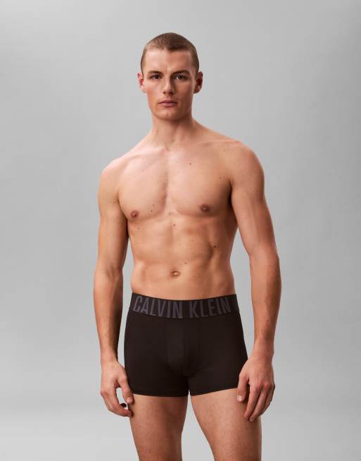 Calvin Klein – Intense Power – Unterhosen in Schwarz mit farbigem Bund im 3er-Pack, 2 von 4