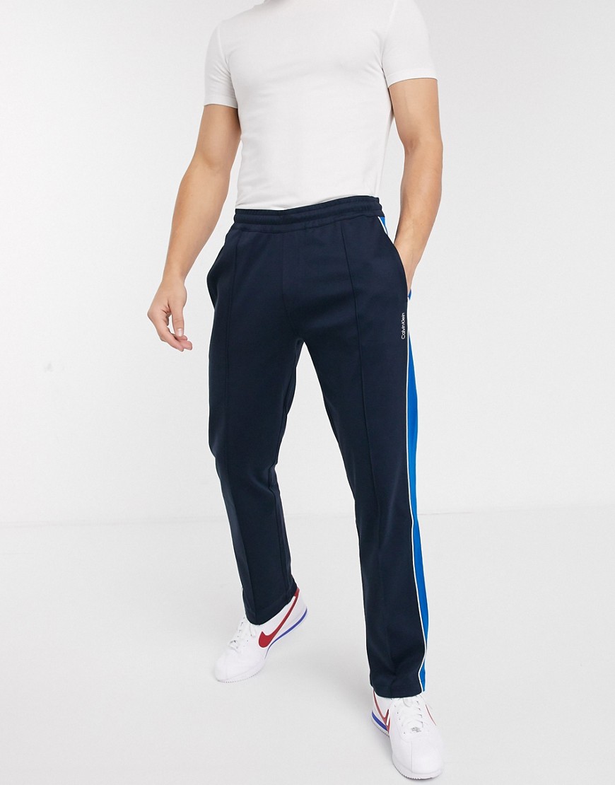 Calvin Klein interlock colourblock sweatpants-Navy