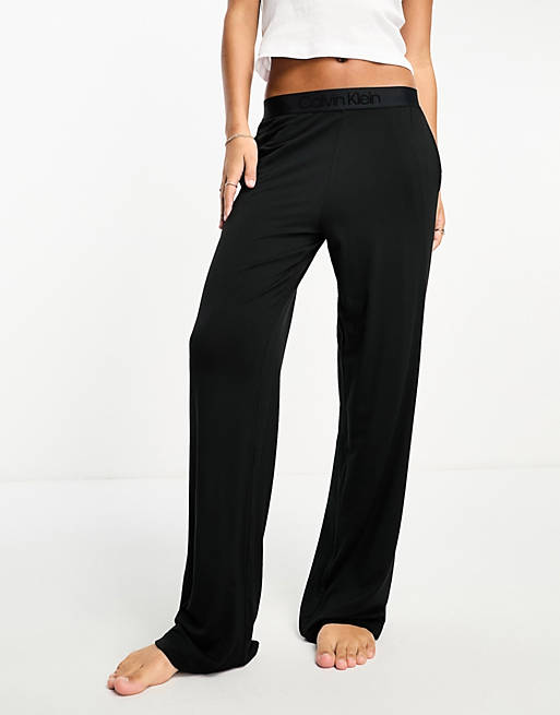 Calvin Klein Intrinsic sleep pants with logo waistband in black | ASOS