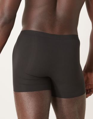 Calvin Klein Invisible Seamless Boxer Briefs In Black