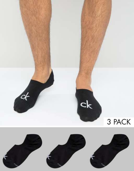 Calvin Klein invisible socks 3 pack black ASOS