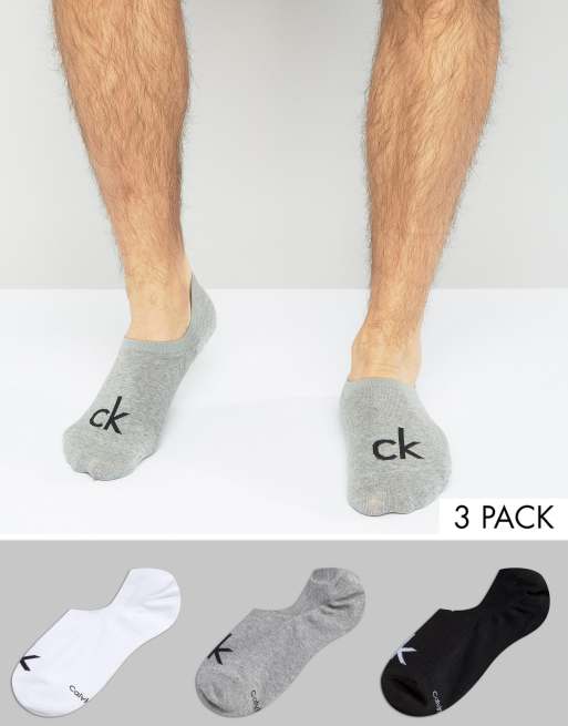 Calvin Klein 3-Pack Albert Invisible Socks - Black